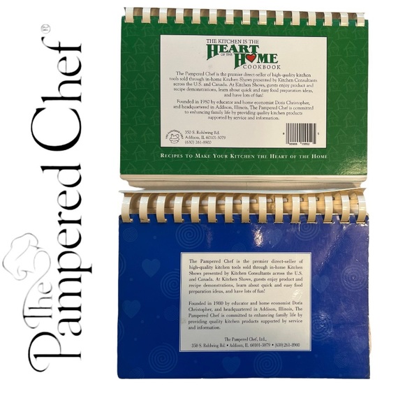 THE PAMPERED CHEF Vintage Spiral Bound Recipe Books, Set of 2 - Picture 2 of 5